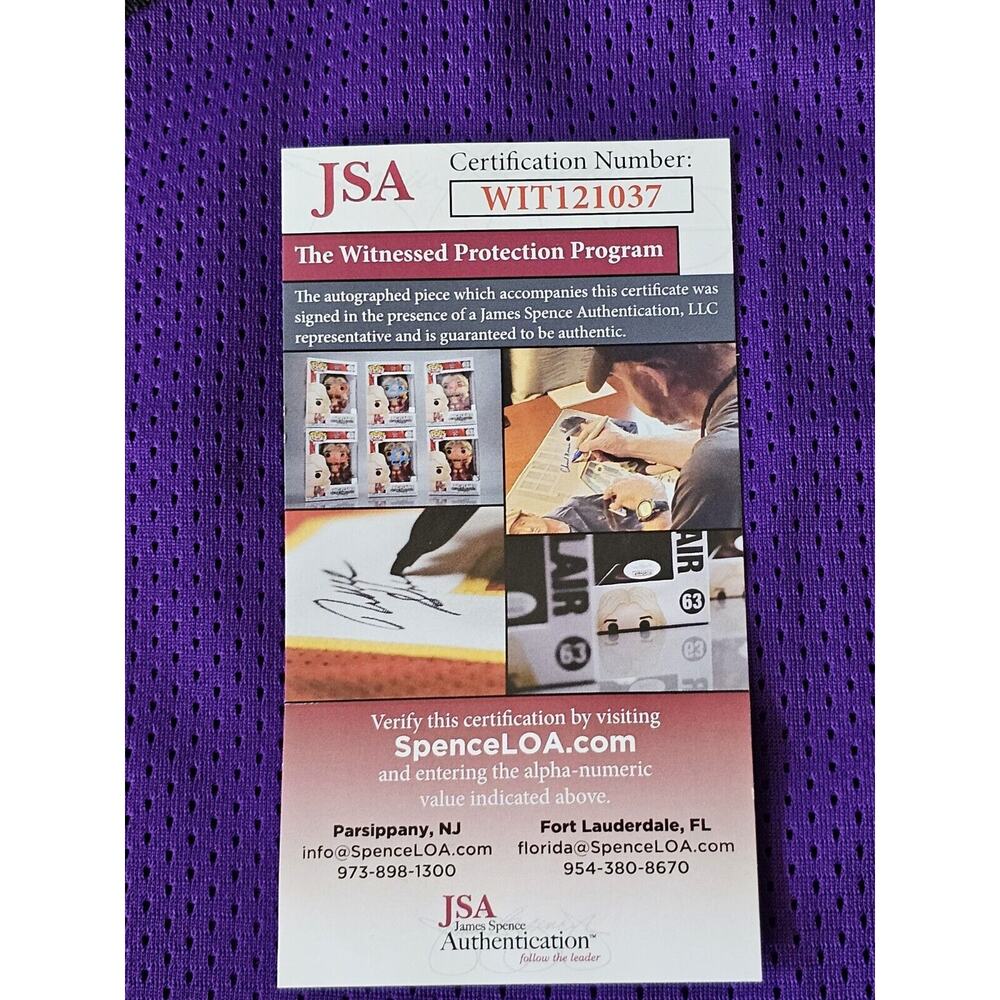 Ricky Williams Autographed/Signed Jersey JSA COA Purple Custom Jersey - Picture 4 of 7